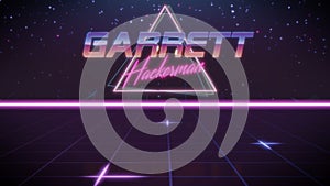 first name Garrett in synthwave style