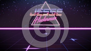 first name Jesse in synthwave style