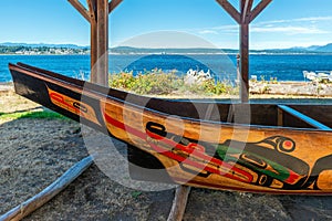 First Nations Canoe, Cape Mudge, Quadra Island, Canada