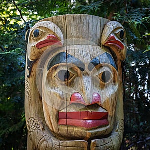 First Nations Totem Pole in Vancouver