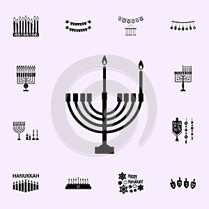 first night of Chanukah icon. Hanukkah icons universal set for web and mobile
