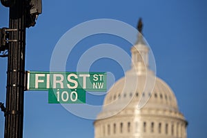 First One Hundred Sign at Capitol