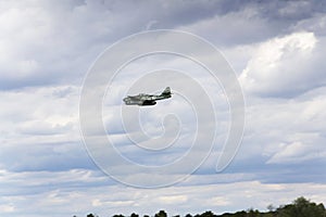 First operational jet-powered fighter aircraft Messerschmitt Me-262 Schwalbe flying photo