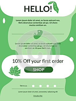 First order vector newsletter template