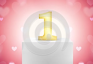 First place podest isolated 3d render