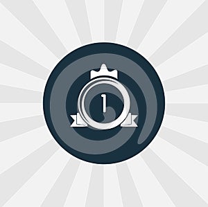 first position isolated icon. sport design element