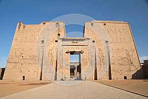 The first pylon at Edfu Temple