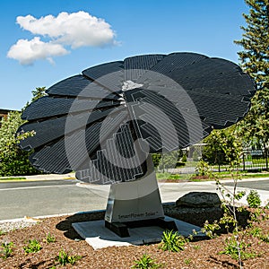 SmartFlower is the powerful symbol of the Dorval campus, which will eventually be zero carbon photo
