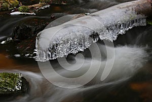 First realy cold weather freezes creek water