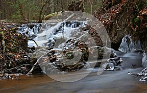 First realy cold weather freezes creek water