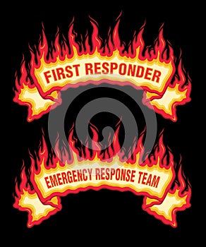 First Responder Fire Flames Banner photo