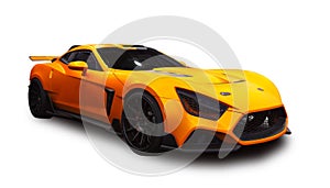 The first Russian supercar. White background