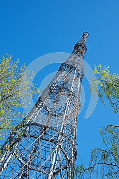 First Russian TV Tower on the street Shabolovka, Moscow, Russia