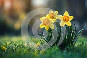 The first signs of spring, fresh and hopeful, seasonal theme