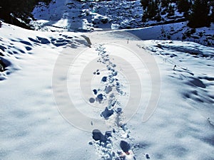 The first snow on the Alvier group mountain range