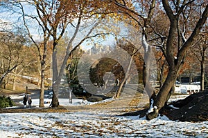 First snow in Central Park