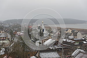 The first snow in the city of Braslav