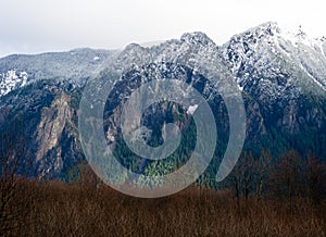 First snow over Mount Si in North Bend