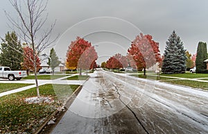 First snow of winter in the midwest