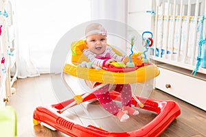 First steps in a baby walker