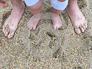First steps on the sand photo