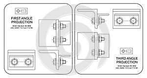 First and Third Angle Orthographic Projection