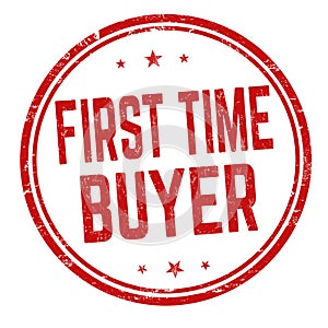 First time buyer sign or stamp
