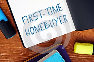 FIRST-TIME HOMEBUYER exclamation marks inscription on the page