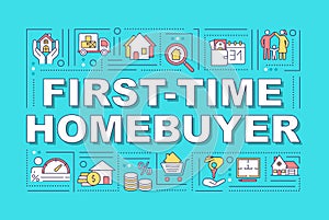 First-time homebuyer word concepts banner