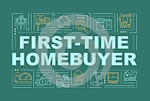 First-time homebuyer word concepts banner