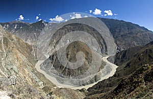 First turn of the Jinsha River