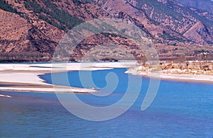 The first turn of Yangtze River, China