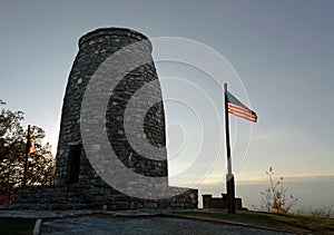 First Washington Monument at Sunset