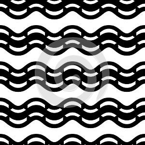 Monochrome Wave Vertical Seamless Pattern | Wavsha Series