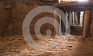 First winter solstice sunray at Huerta Montero site, Spain photo