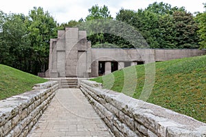 First World War One memorial Trench of Bayonets at Douaumont, Fr
