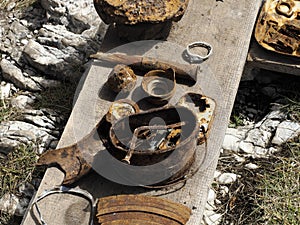 First world war weapons found on Piana Mountain dolomites, Italy