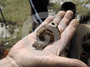 First world war weapons found on Piana Mountain dolomites, Italy