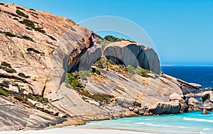 Firsties Beach, Esperance is a stunning cliff slopes to the sea in this beautiful photographic piece
