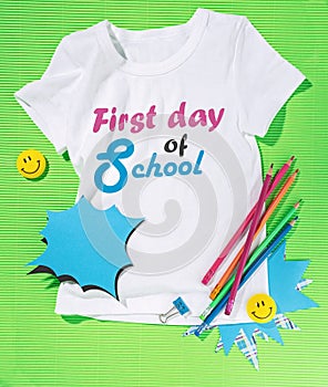 Firt day of school creative concept