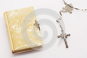 Firts Communion Book and Rosary