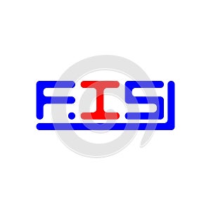 FIS letter logo creative design with vector graphic, FIS simple and modern logo photo