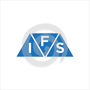 FIS triangle shape logo design on white background. FIS creative initials letter logo concept photo