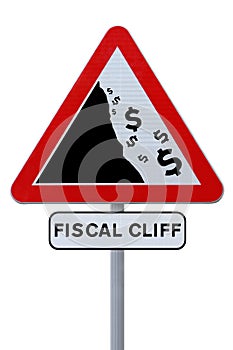 Fiscal Cliff Road Sign photo