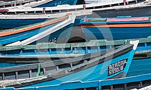 Fisching Boats Lined Up