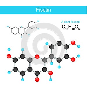 Fisetin. Structural chemical formula