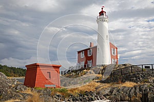 Fisgard Lighthouse Black Clouds, Victoria, BC photo