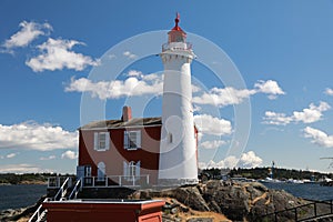 Fisgard Lighthouse National Historic Site along the Pacific coast near Victoria, Canada