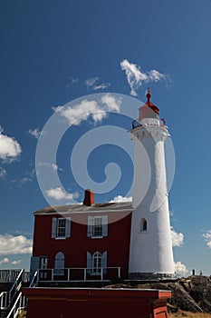 Fisgard Lighthouse National Historic Site along the Pacific coast near Victoria, Canada