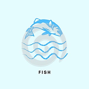 Fish concept line icon.